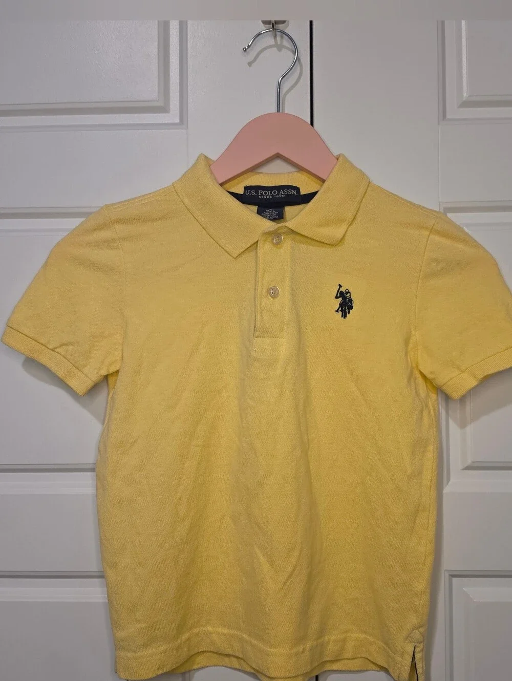 U.S. Polo Assn. Yellow Polo Shirt Boys Size S (6-7)